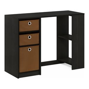Scranton & Co Modern Computer Study Desk in Wood and Espresso Finish