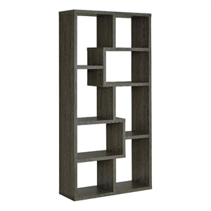Scranton & Co 71-Inch 6-Shelf Wood Bookshelf in Weathered Gray