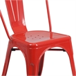 Scranton & Co Stackable Metal Dining Side Chair in Red with 500 lb Capacity