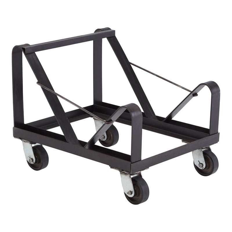 Scranton & Co Modern Metal Dolly for Chairs With Black Powder-Coating