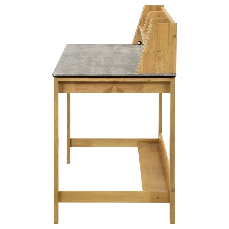 Scranton & Co Transitional 47-Inch Writing Desk in Cement/Natural