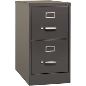 Scranton & Co 26.5-In Deep 2 Drawer Vertical Metal File Cabinet Espresso