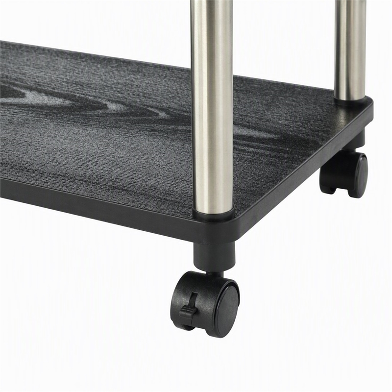 Scranton & Co Office Caddy with Black Finish and Rolling Casters