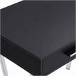 Scranton & Co 2-Drawer Rectangular Office Desk in Black and Chrome