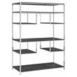 Scranton & Co Wooden Rectangular Bookshelf in Gray Oak and Chrome Metal
