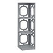 Scranton & Co Omega Corner Bookcase with 3-Tiers in Gray Wood Finish