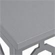 Scranton & Co Omega Corner Bookcase with 3-Tiers in Gray Wood Finish
