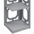Scranton & Co Omega Corner Bookcase with 3-Tiers in Gray Wood Finish