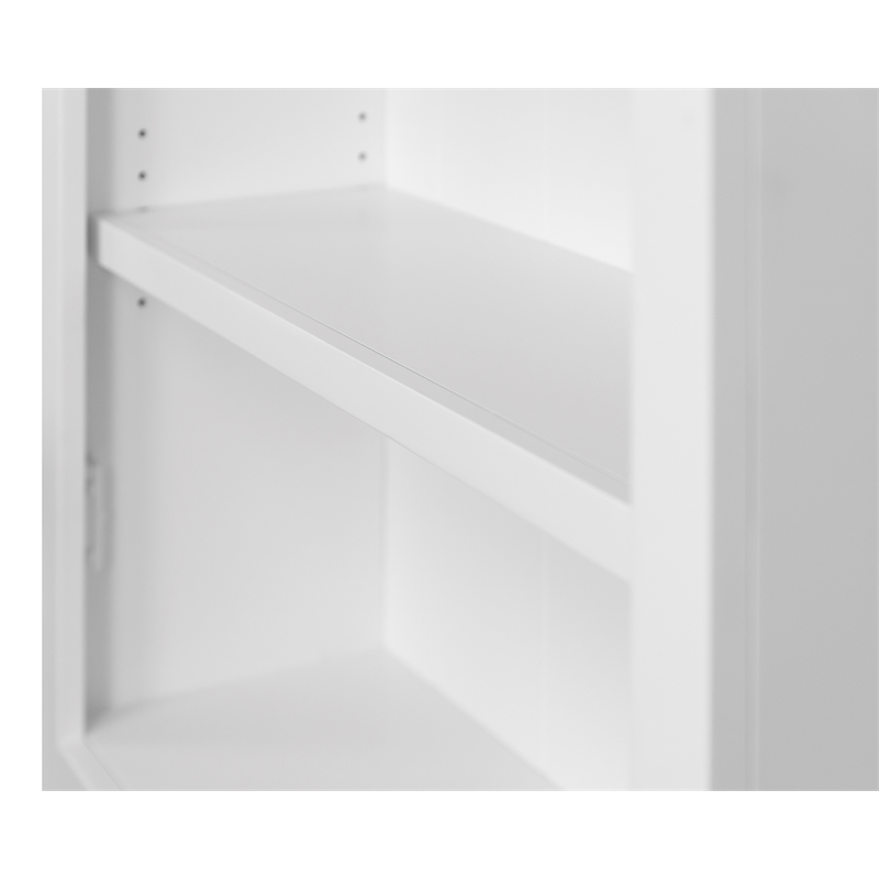 Scranton & Co Modern Wood Bookcase with Lower Doors in White