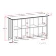 Scranton & Co 8-Cube Wood Sofa Table with Storage Distressed Gray