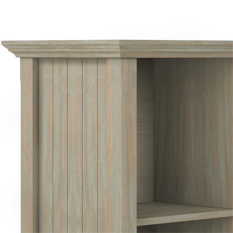 Scranton & Co 8-Cube Wood Sofa Table with Storage Distressed Gray