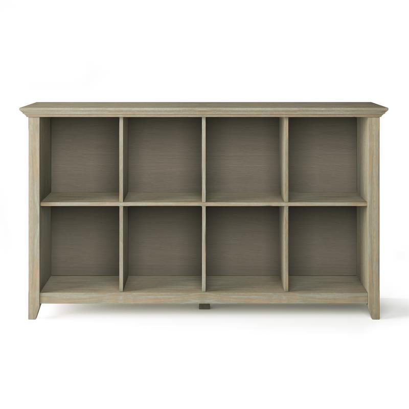 Scranton & Co 8-Cube Wood Sofa Table with Storage Distressed Gray