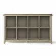 Scranton & Co 8-Cube Wood Sofa Table with Storage Distressed Gray