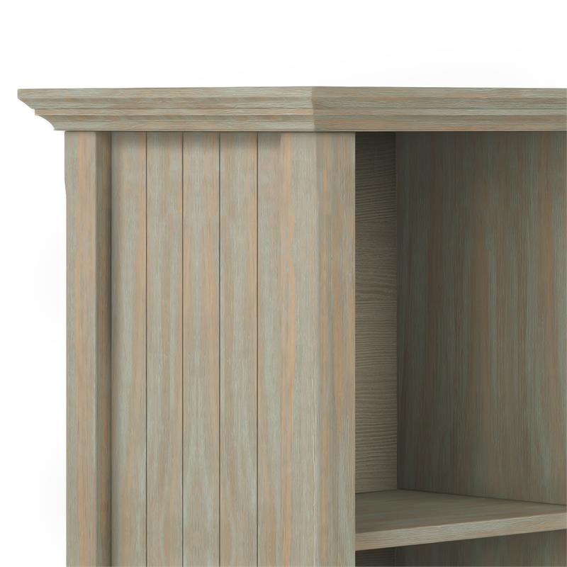 Scranton & Co 8-Cube Wood Sofa Table with Storage Distressed Gray