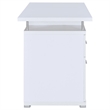 Scranton & Co 55-in 2-Drawer Wood Computer Desk in White Finish