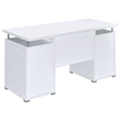 Scranton & Co 55-in 2-Drawer Wood Computer Desk in White Finish
