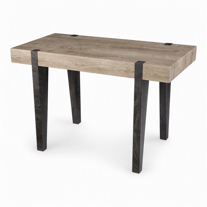 Scranton & Co Multipurpose Desk with Natural Finish and Black Inset Legs