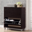 Hawthorne Collection Shoe Cabinet in Dark Brown