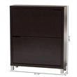Hawthorne Collection Shoe Cabinet in Dark Brown