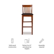 Hawthorne Collections Faux Leather Dark Cherry/Black Bar Stool Rectangular Padded Seat 42.5