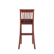Hawthorne Collections Faux Leather Dark Cherry/Black Bar Stool Rectangular Padded Seat 42.5