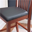 Hawthorne Collections Faux Leather Dark Cherry/Black Bar Stool Rectangular Padded Seat 42.5