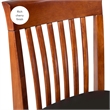 Hawthorne Collections Faux Leather Dark Cherry/Black Bar Stool Rectangular Padded Seat 42.5