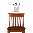 Hawthorne Collections Faux Leather Dark Cherry/Black Bar Stool Rectangular Padded Seat 42.5