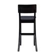 Hawthorne Collections Faux Leather Black Bar Stool Rectangular Padded 31