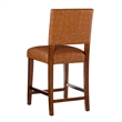 Hawthorne Collections Faux Leather Dark Caramel Counter Stool Rectangular 39.5