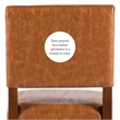 Hawthorne Collections Faux Leather Dark Caramel Counter Stool Rectangular 39.5