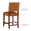Hawthorne Collections Faux Leather Dark Caramel Counter Stool Rectangular 39.5