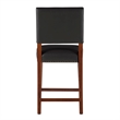 Hawthorne Collections Faux Leather Black Counter Stool Rectangular Comfortable 24