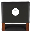 Hawthorne Collections Faux Leather Black Counter Stool Rectangular Comfortable 24