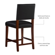 Hawthorne Collections Faux Leather Black Counter Stool Rectangular Comfortable 24