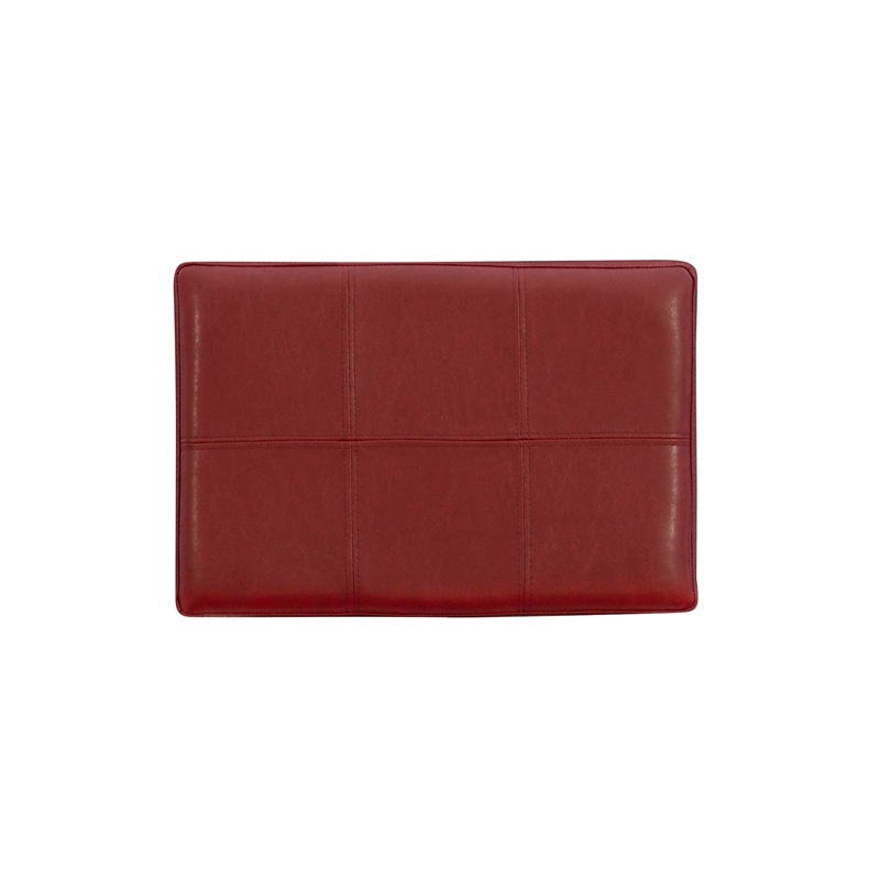 Hawthorne Collections Faux Leather Red Counter Stool Rectangular 26