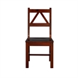Hawthorne Collections 17'' Transitional Wood Dining Chair in Tobacco Brown