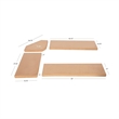 Hawthorne Collections 4-Piece Transitional Fabric Cushion Set in Beige