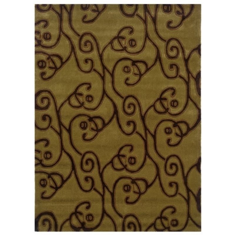 Hawthorne Collection 5' x 7' Hand Tufted Rug in Green