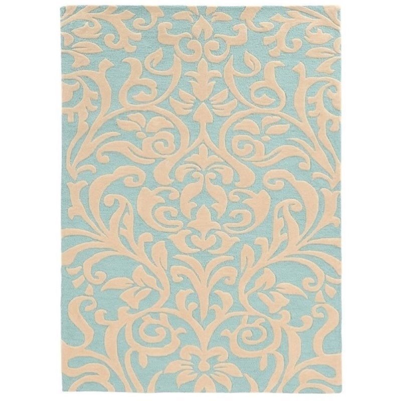 Hawthorne Collection 5' x 7' Hand Tufted Rug in Aqua