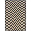 Hawthorne Collection 5' x 8' Hand Woven Chevron Wool Rug in Gray
