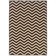 Hawthorne Collection 5' x 8' Hand Woven Chevron Wool Rug in Brown