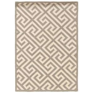 Hawthorne Collection 1'10&quot x 2'10&quot Hand Hooked Key Wool Rug in Gray