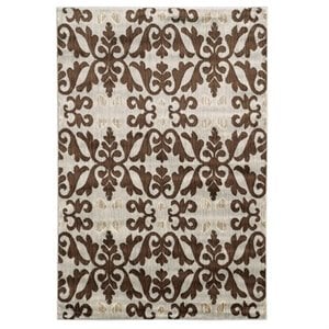 Hawthorne Collection 8' x 10' Rug in Ivory and Brown