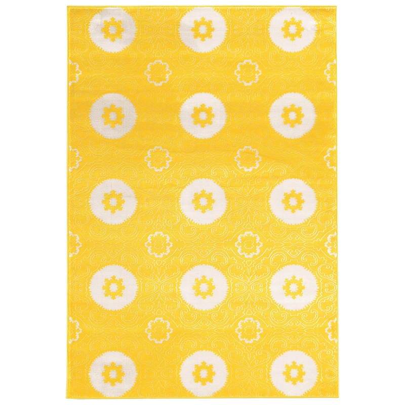 Hawthorne Polypropylene Yellow Rug Rectangular 8' x 10'4