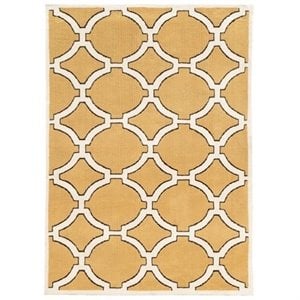 Hawthorne Collection 5' x 7' Hand Tufted Rug in Goldenrod
