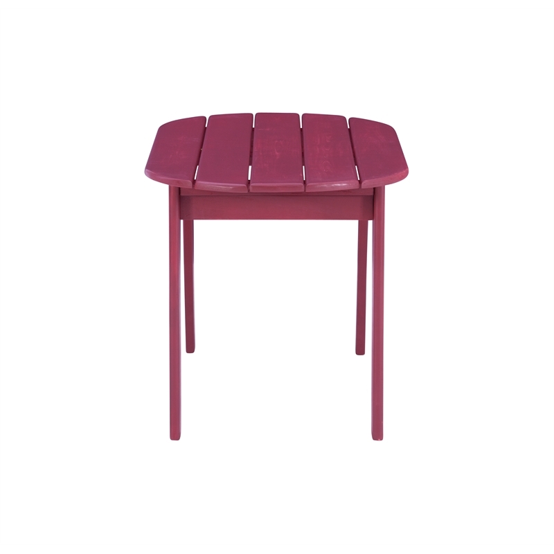 Hawthorne Collections Transitional Wood Outdoor Coffee Table in Red
