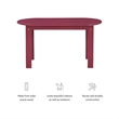 Hawthorne Collections Transitional Wood Outdoor Coffee Table in Red