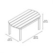 Hawthorne Collections Wood Brown Outdoor Coffee Table Rectangular 35.25