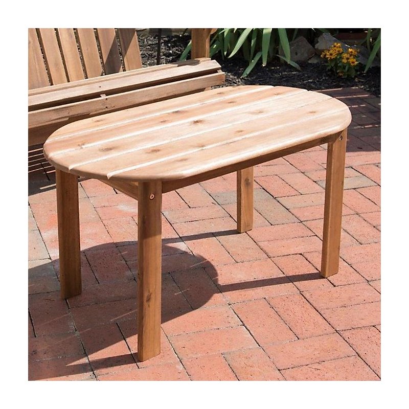 Hawthorne Collections Wood Brown Outdoor Coffee Table Rectangular 35.25